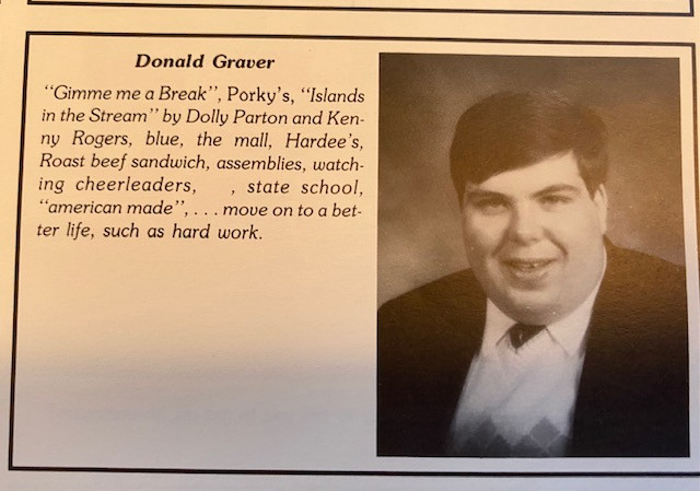 Donald's Senior Picture - Shikellamy Class of 1986