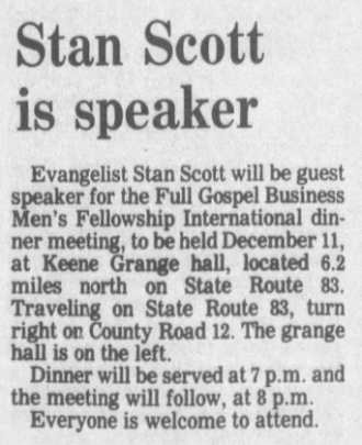 Stan Scott is speaker