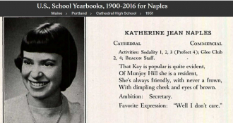 Katherine Jean Napolitano (Naples)McDonald--U.S., School Yearbooks, 1900-2016(1951) a