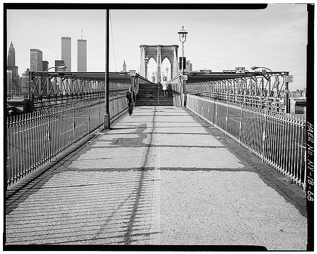 68. View looking towards Manhattan of steps up to...