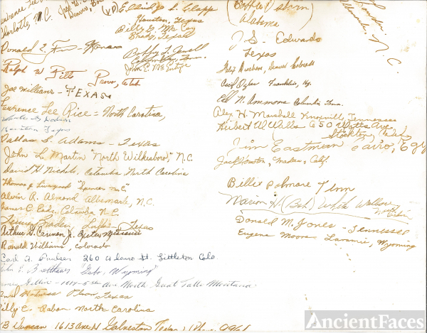 McMeece Naval Training Center Co 316, graduation signatures 20 Aug 1948