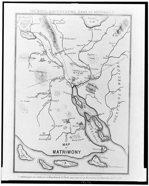 The novel & interesting game of matrimony. Map of...