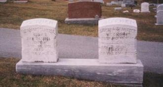 Headstone of Theodore Startzer & Sarah Ann (Goodhart) Startzer