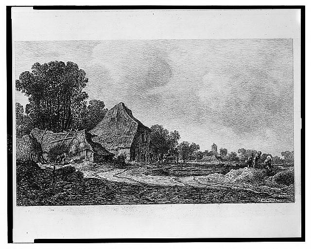 Les chaumières (van Goyen) / Lalanne sc.