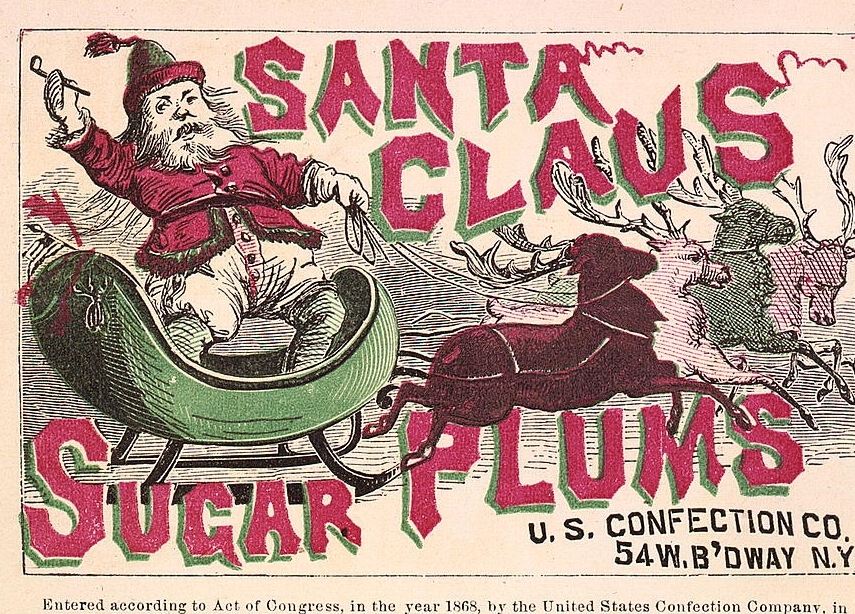 Santa Claus Label, 1868