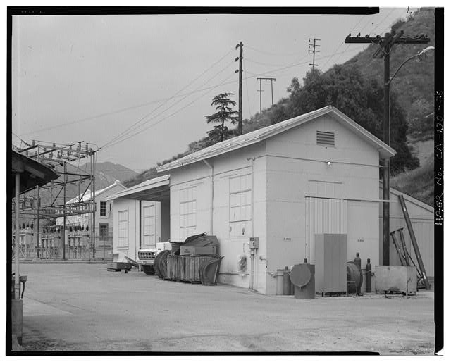 28. SOUTH AND WEST ELEVATIONS OF WAREHOUSE (LEFT) AND...