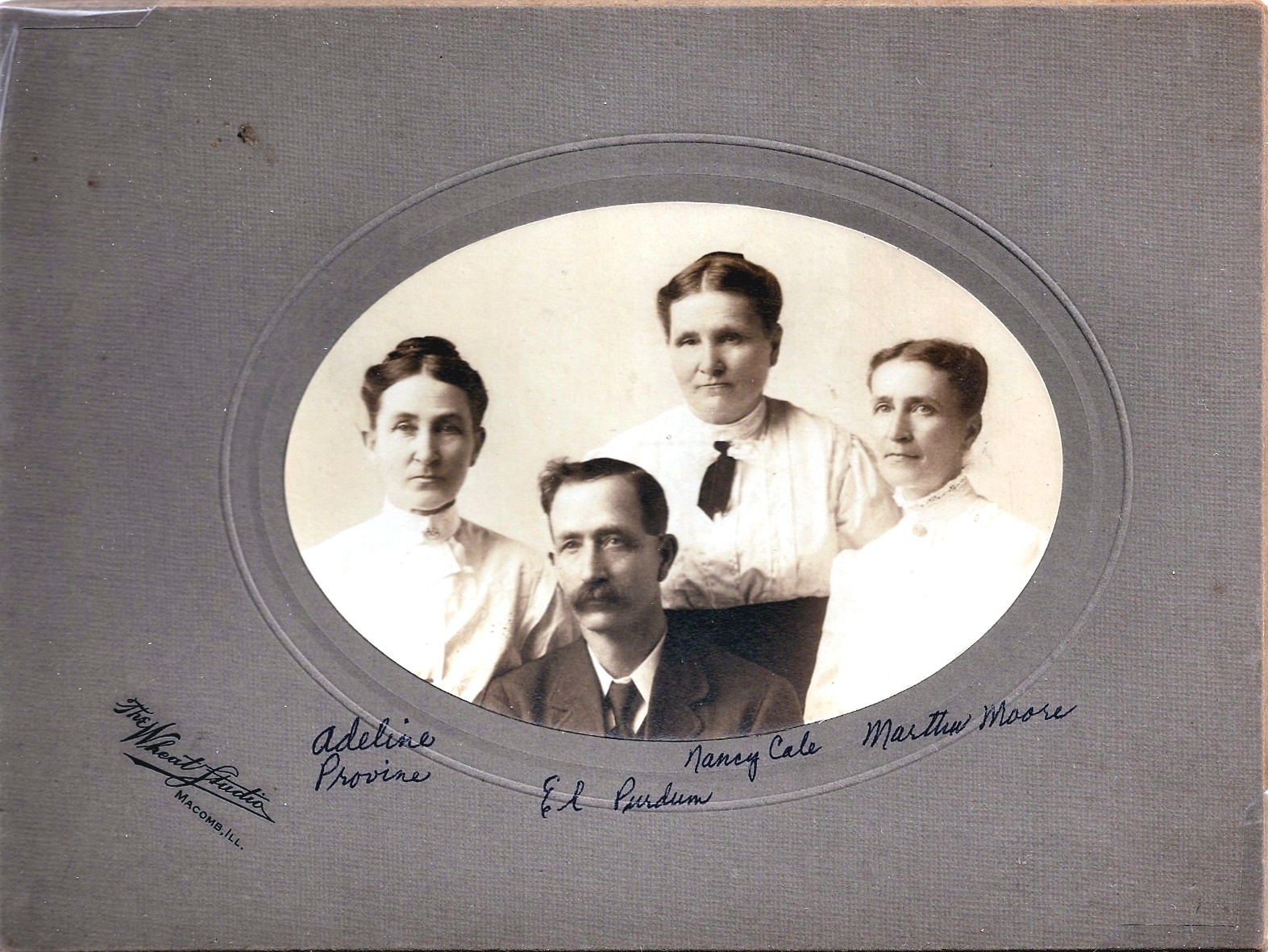 Adda, Samuel, Nancy & Martha Purdum, 1910 IL