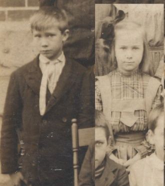 Ned and Gertrude Kelsey, schoolchildren