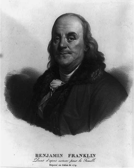 Benjamin Franklin - peint d'après nature pour la famille...