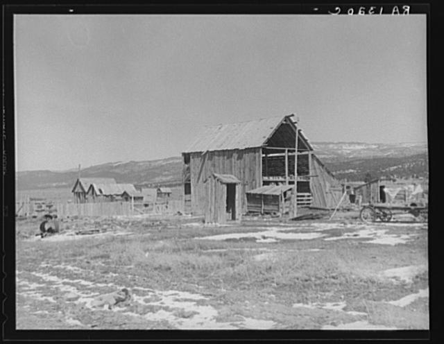 Farm buildings in the purchase area. Widtsoe, Utah