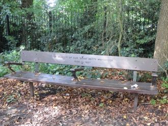 The Betty Whitebrook memorial bench