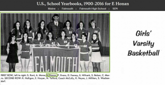 Ellen Maureen Honan-Curry--U.S., School Yearbooks, 1900-2016(1974)Girls Varsity Basketball
