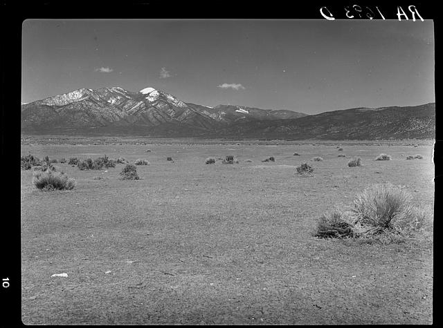 Barren overgrazed land on the Taos land use project, New...