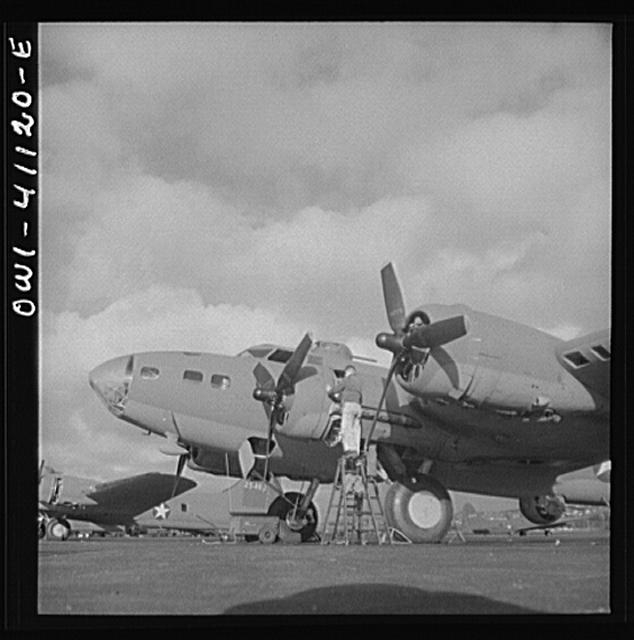 Boeing aircraft plant, Seattle, Washington. Production of...