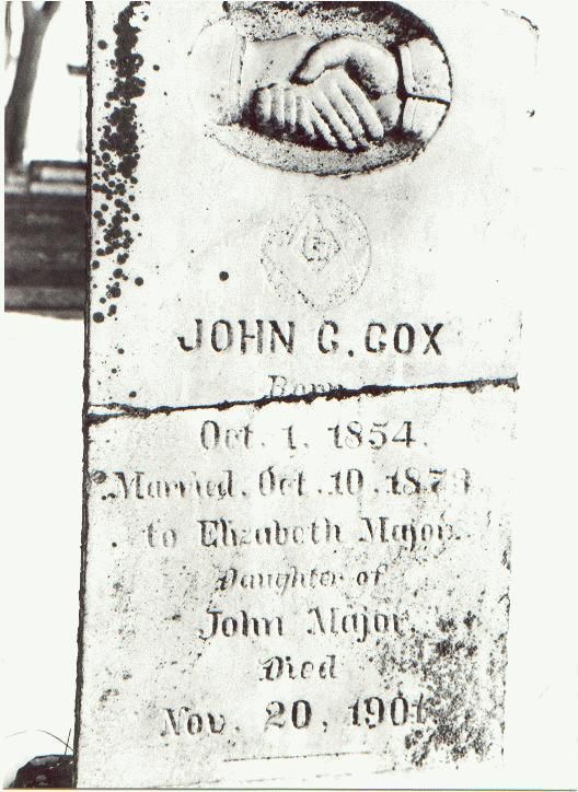 John C. Cox Gravestone-Son of Curd Cox/Mary Renfro