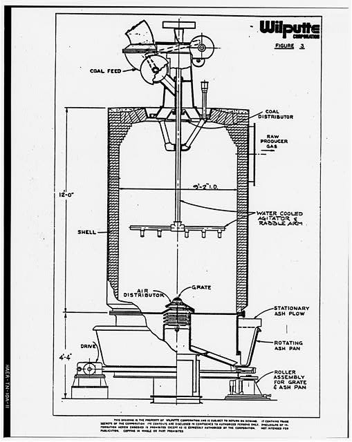 11. Photograph of a line drawing. 'CROSS SECTION OF GAS...