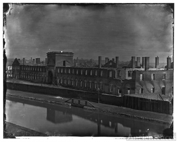 [Richmond, Va. Ruins of State Arsenal from the Canal]