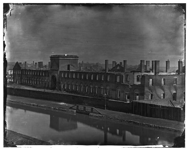 [Richmond, Va. Ruins of State Arsenal from the Canal]