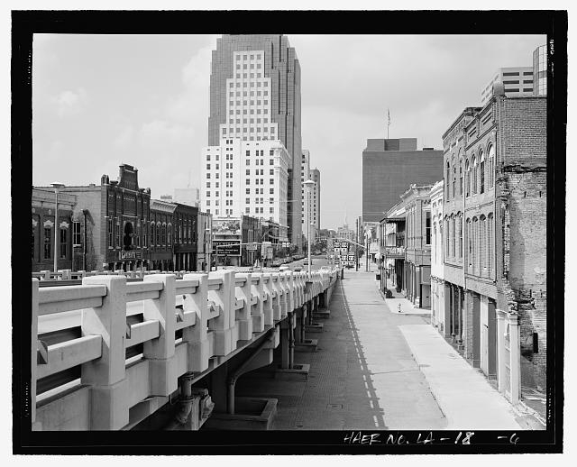 Perspective, view looking west on Texas Avenue at...
