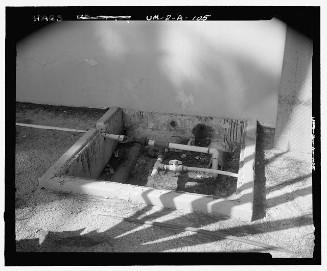 A VIEW OF FOUNDATION (SLAB ON GRADE) WITH SCALE POLE...