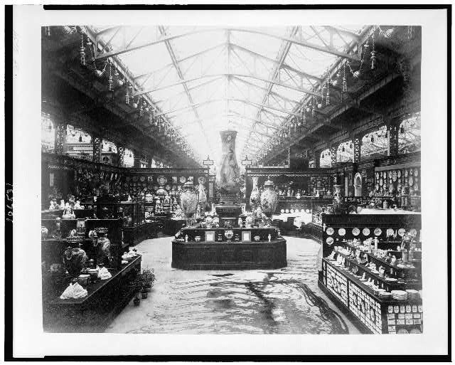 [Interior of the Palace of Diverse Industries showing...
