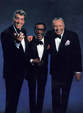 Sammy Davis Jr., Dean Martin and Frank Sinatra