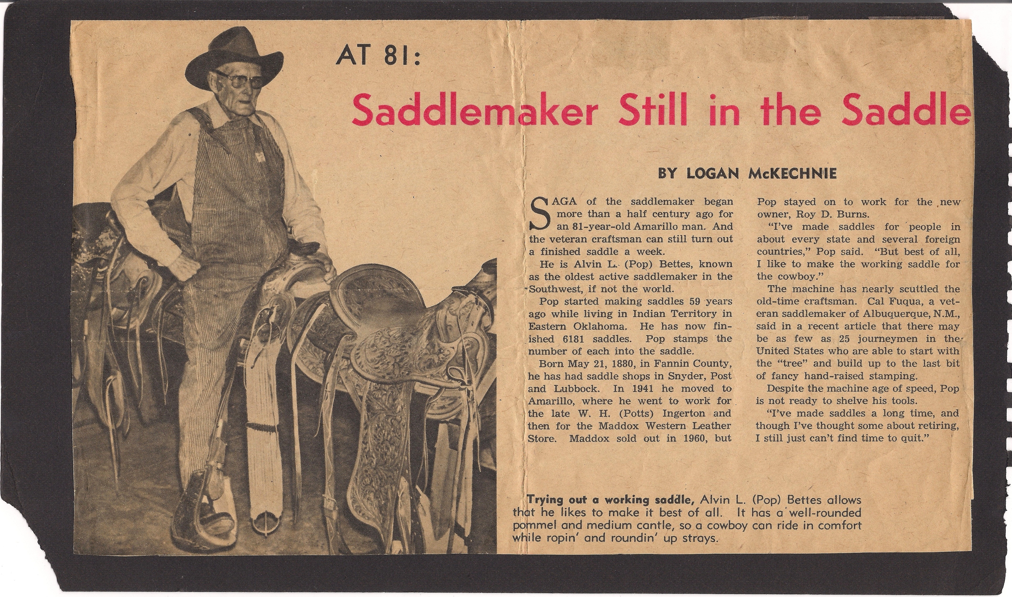 Alvin Bettes article