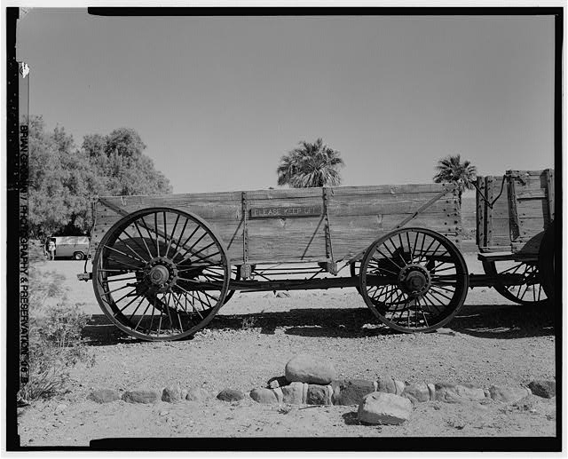 31. SECOND BORAX WAGON, RIGHT SIDE PROFILE VIEW. PART OF...