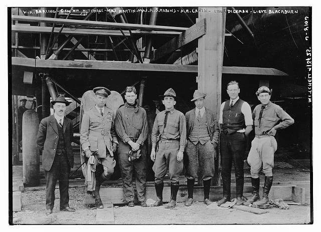 W.H. Barling, Gen. Wm. Mitchell, Maj. Martin, Maj. A.S....