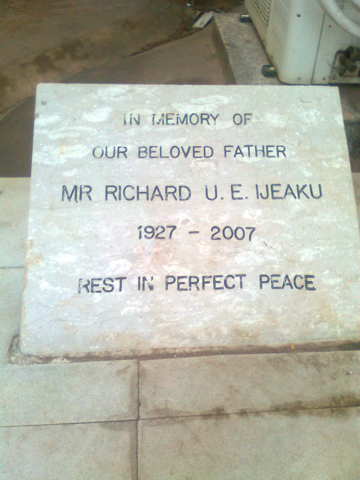 Richard U. E. Ijeaku gravesite