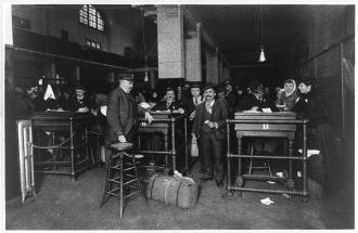 Discharge from Ellis Island 1902