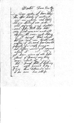 Letter from Sam Bass in Denton, TX to His Uncle, David L. Sheeks in Mitchell, IN, Dec 8, 1872, P. 1
