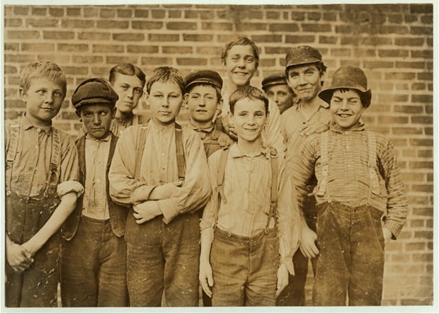 Doffer boys in Georgia Cotton Mill. Location: Georgia.