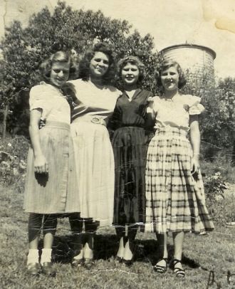 Aunts and Mom in their early years