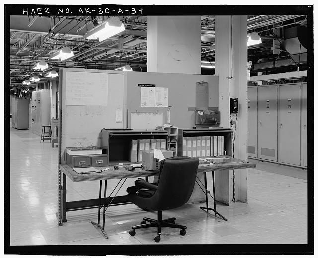 34. View of typical work station in transmitter building...
