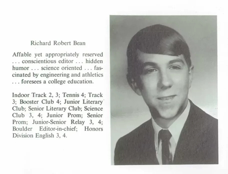  Richard Robert "Rick" Bean,  Massachusetts, Fitchburg,  Fitchburg High School, 1968