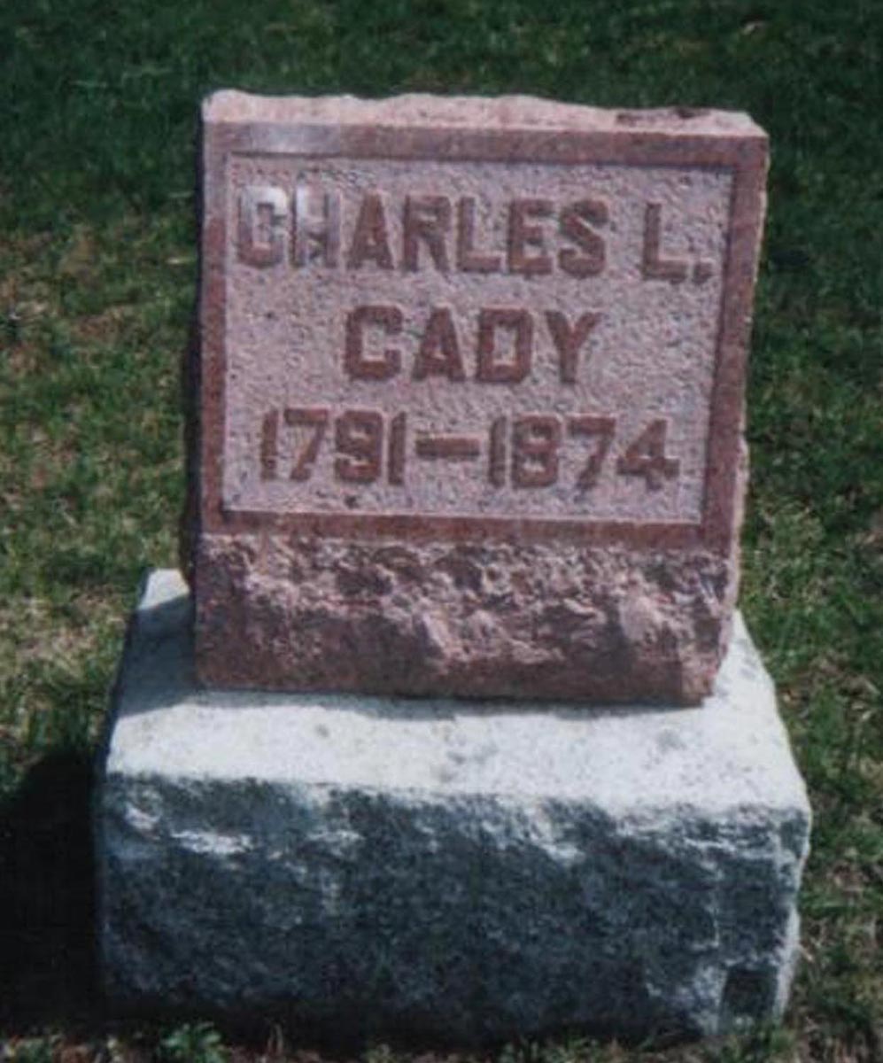 Charles Lewis Cady grave stone 