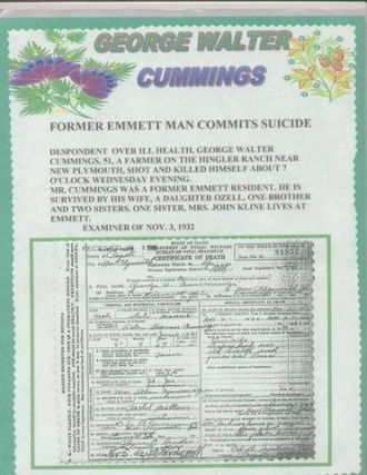 George Walter Cummings Death Info