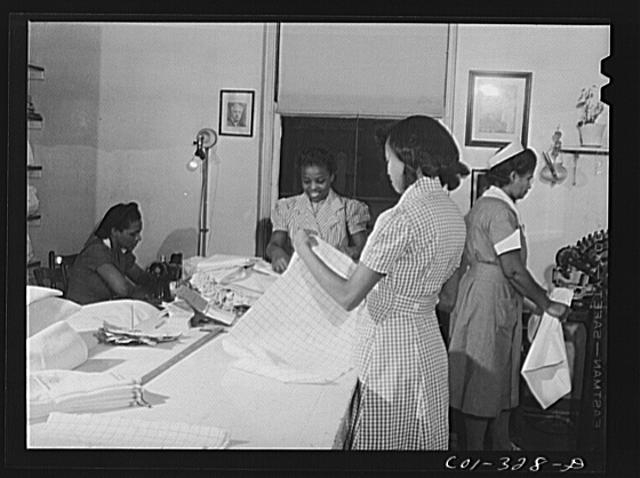 Chicago, Illinois. Provident Hospital. In the laundry