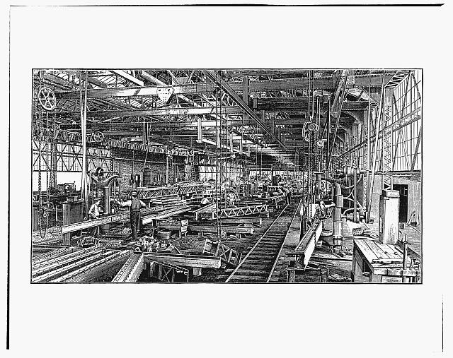 15. Historic view of interior of Berlin Iron Bridge...