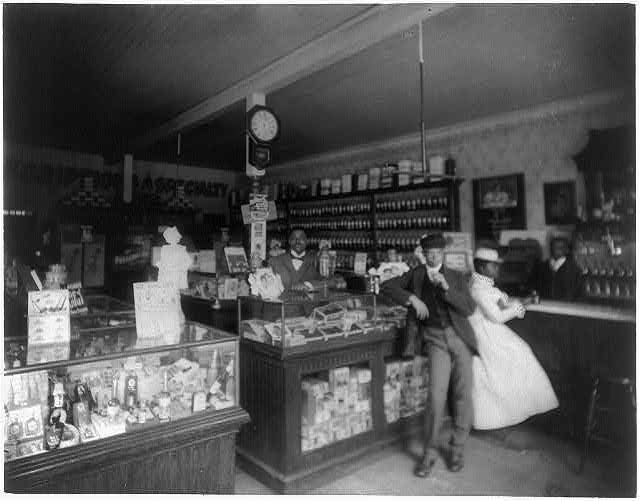 [Interior view of "Dr. McDougald's Drug Store"]