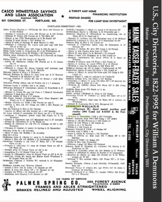William Austin Henry Demmons II--U.S., City Directories, 1822-1995(1951)
