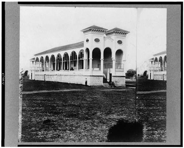 [Club house race course, where Federal officers were...