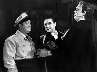 Lou Costello meets Dracula and Franknstein (The Monster).