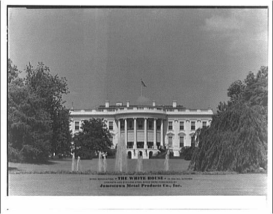White House. Exterior of back of White House