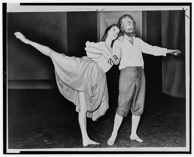 [Suzanne Farrell and George Balanchine dancing in a...