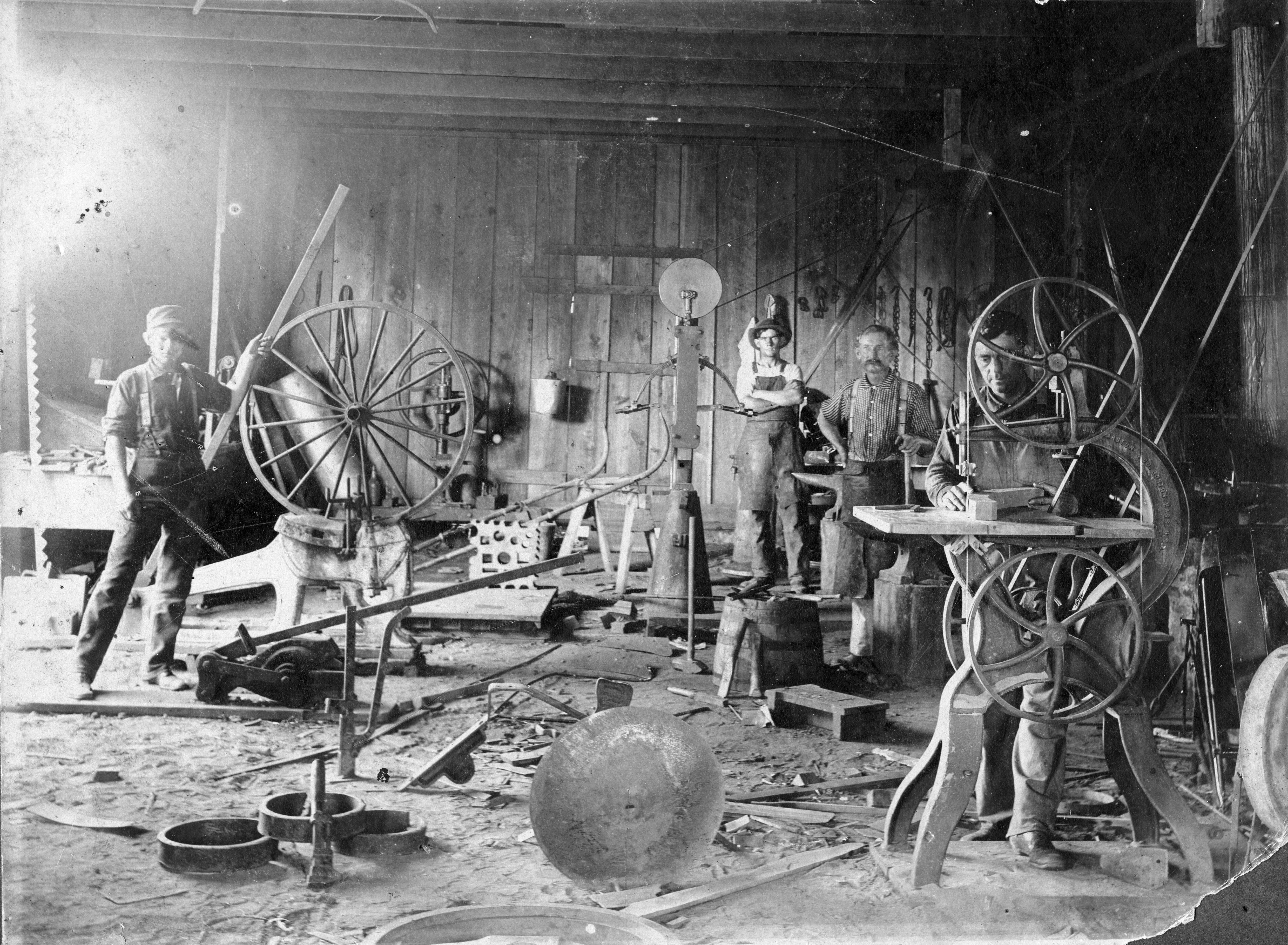 Wagon making or repair shop