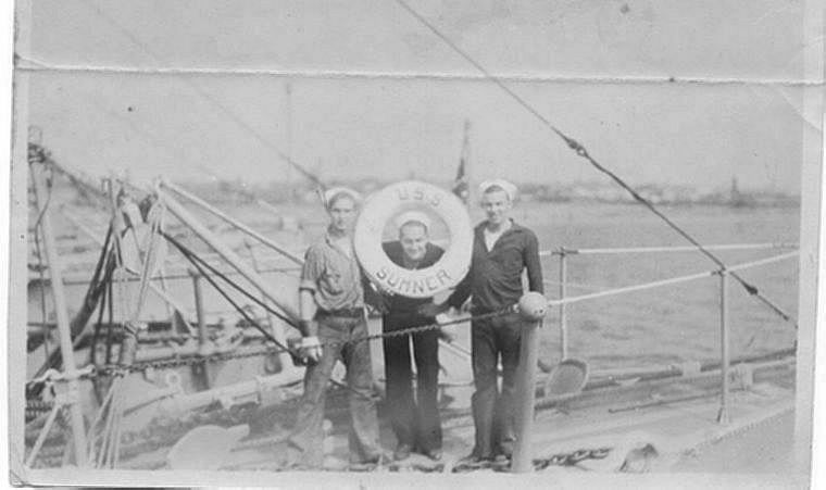 John NELSON & two unidentified friends