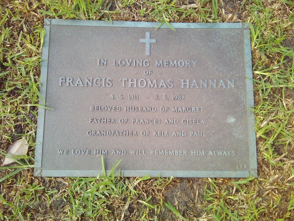 Francis Thomas Hannan gravesite