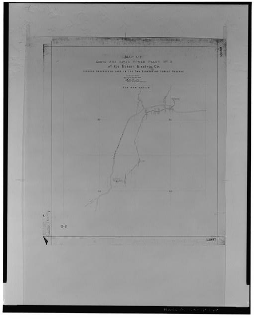 48. MAP OF SANTA ANA RIVER POWER PLANT NO. 2 OF THE...